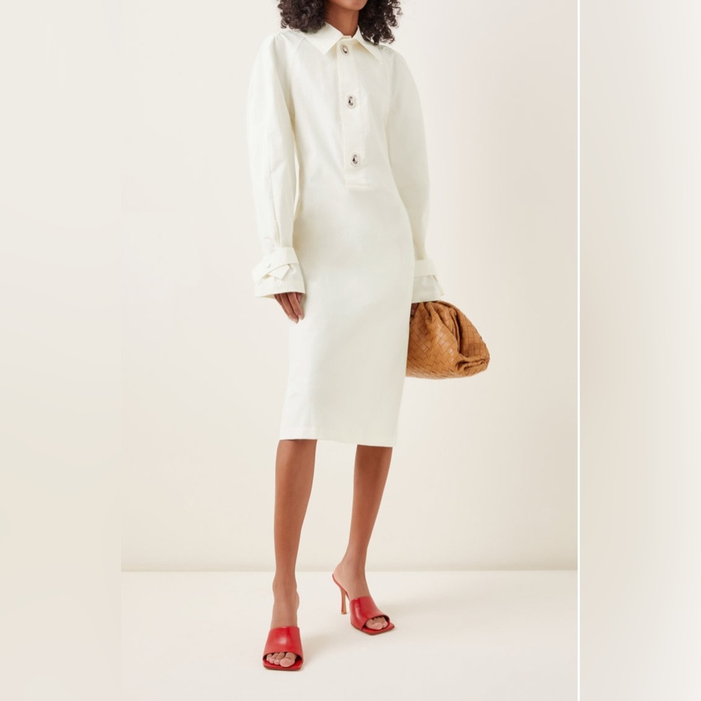 Bottega Veneta cotton blend midi shirt dress - Picture 1 of 3